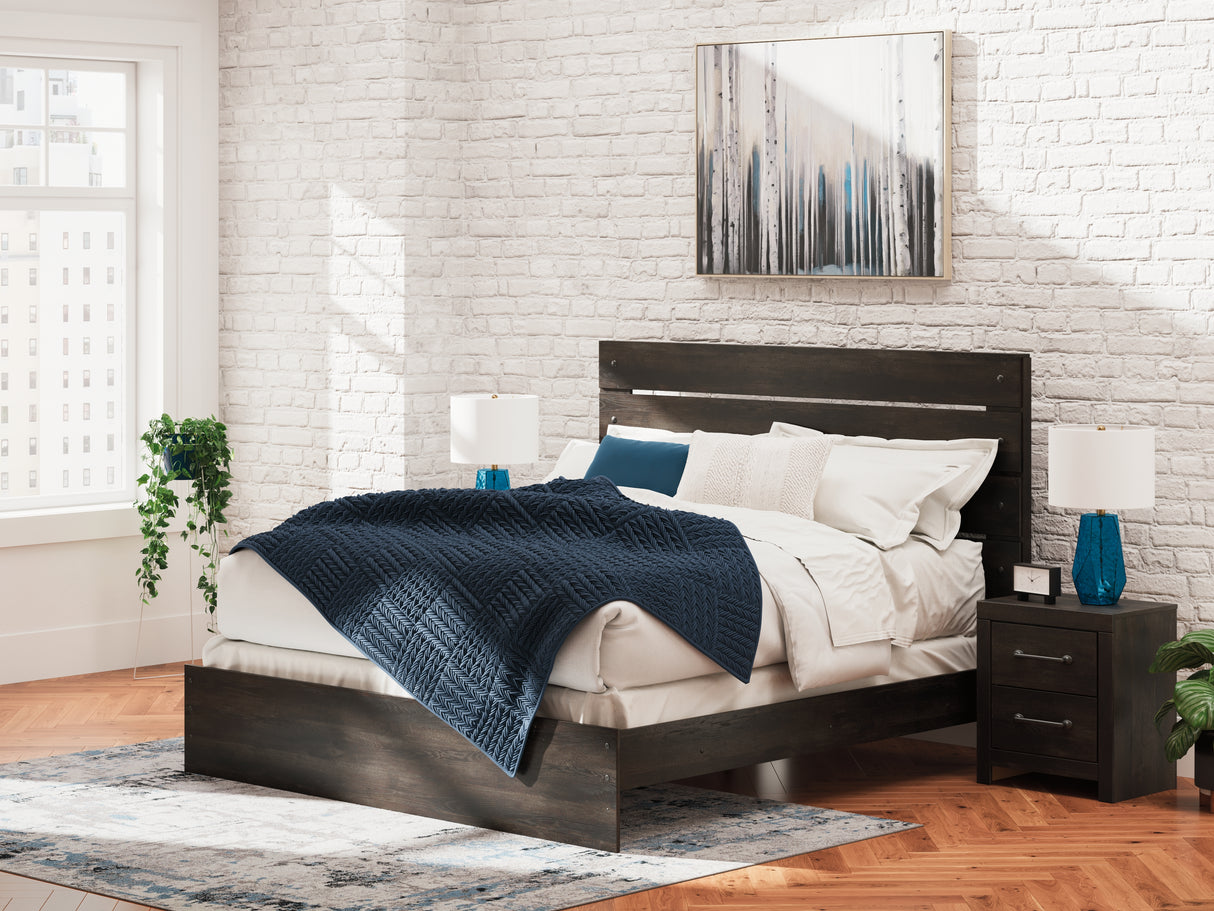 Furniture City - MS - Ashley Furniture - Hollivern Bedroom - King Panel Bed / Dark Gray - PCB2108B8