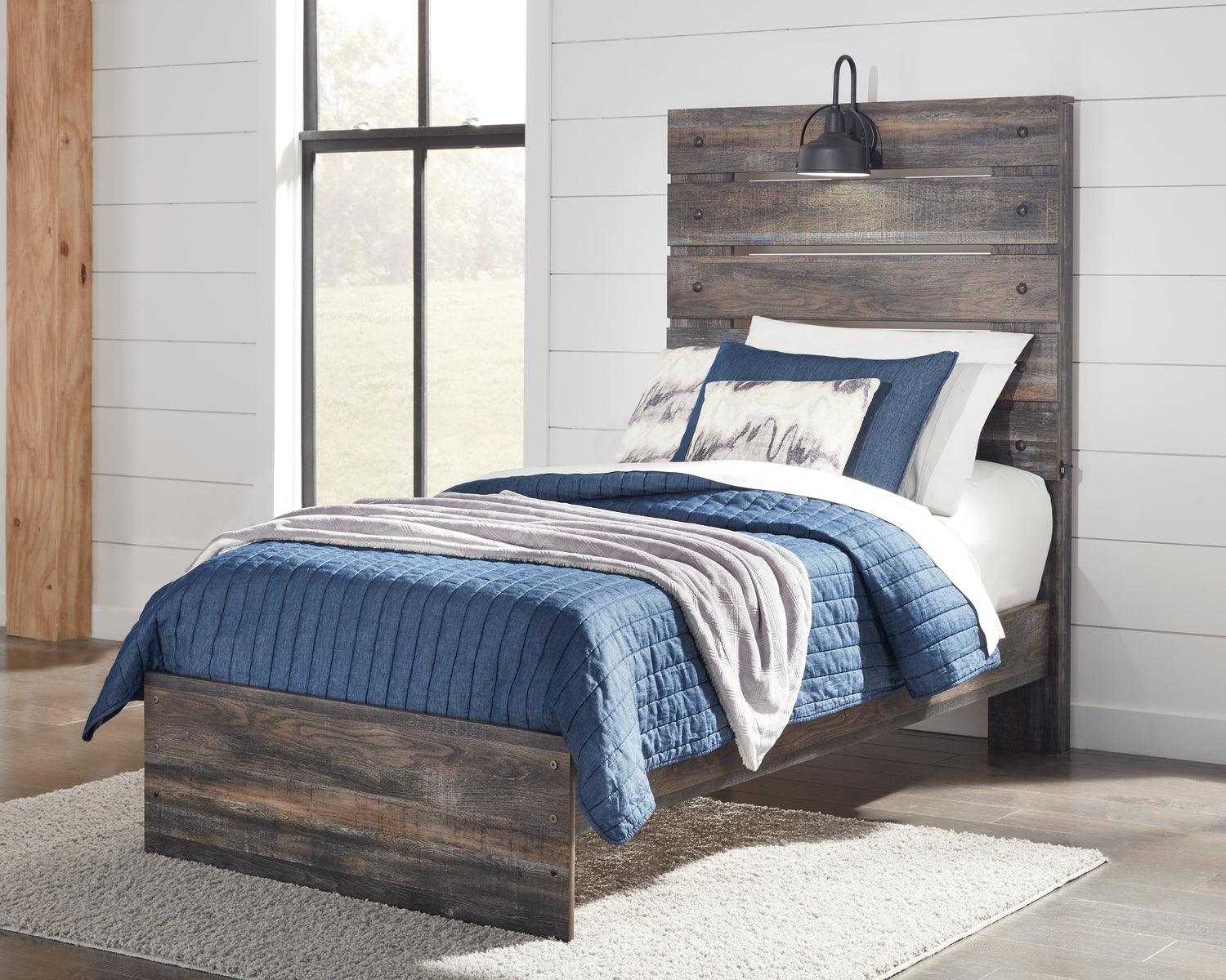 Furniture City - MS - Ashley Furniture - Drystan Bedroom - Twin Panel Bed / Multi - B211B2