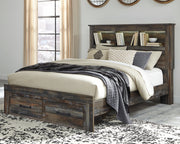 Furniture City - MS - Ashley Furniture - Drystan Bedroom - Queen Bookcase Bed with 2 Storage Drawers / Multi - B211B23