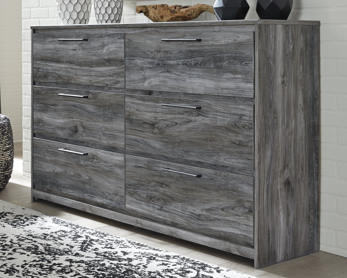 Furniture City - MS - Ashley Furniture - Baystorm Bedroom - Six Drawer Dresser / Gray - B221-31
