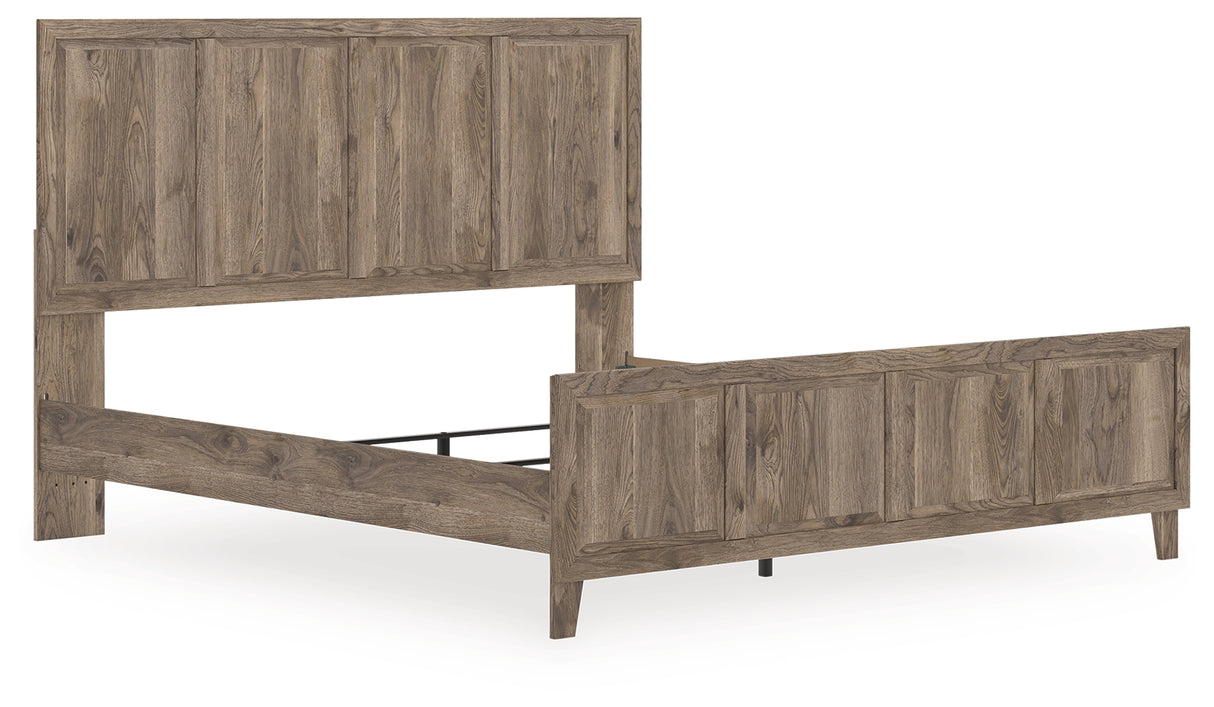 Furniture City - MS - Ashley Furniture - Rusticott Bedroom - King Panel Bed / Brown - PCB2260B6