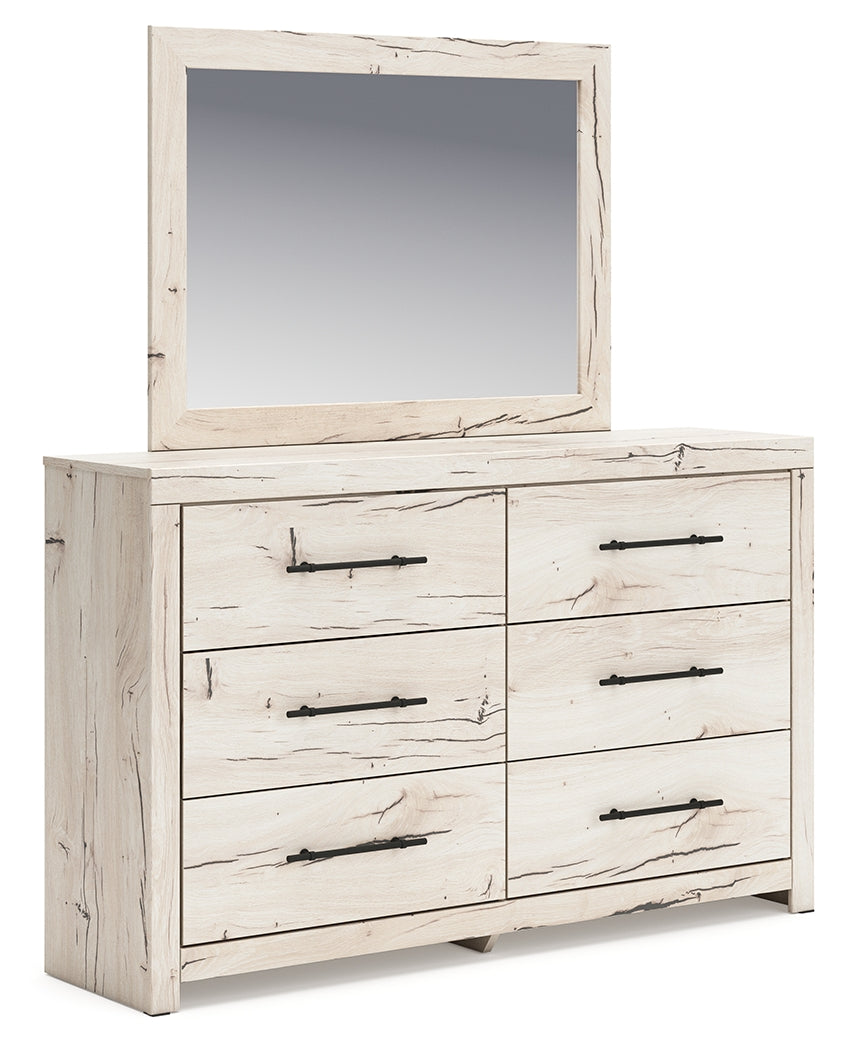 Furniture City - MS - Ashley Furniture - Lawroy Bedroom - Dresser and Mirror / Light Natural - B2310B1