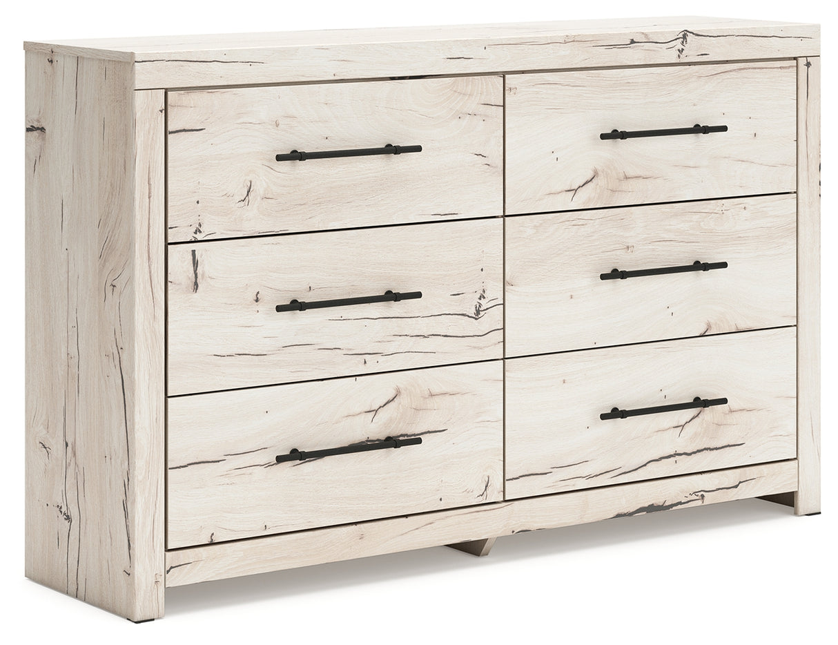 Furniture City - MS - Ashley Furniture - Lawroy Bedroom - Six Drawer Dresser / Light Natural - B2310-31