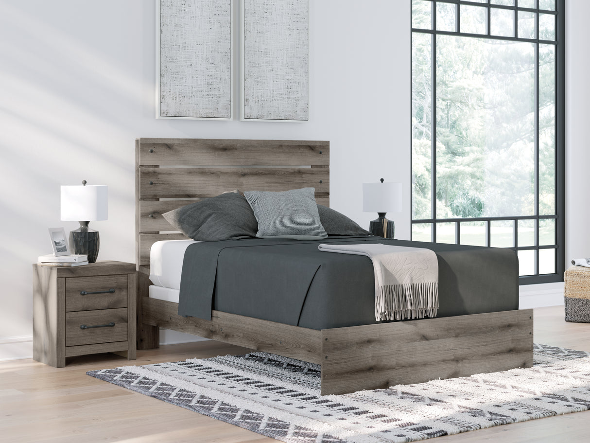 Furniture City - MS - Ashley Furniture - Graystorm Bedroom - Queen Panel Bed / Brown Gray - PCB2405B2