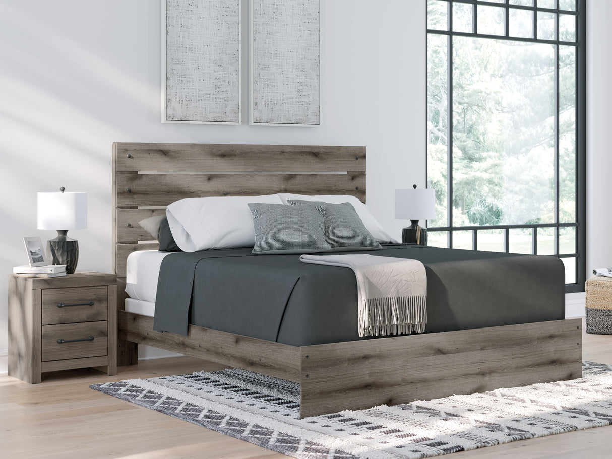 Furniture City - MS - Ashley Furniture - Graystorm Bedroom - King Panel Bed / Brown Gray - PCB2405B8