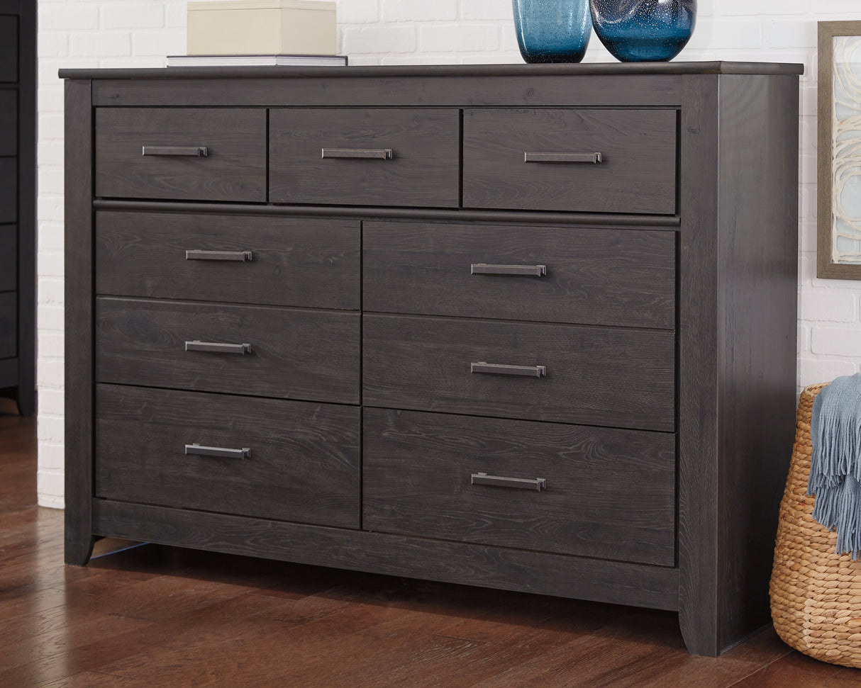 Furniture City - MS - Ashley Furniture - Brinxton Bedroom - Seven Drawer Dresser / Charcoal - B249-31