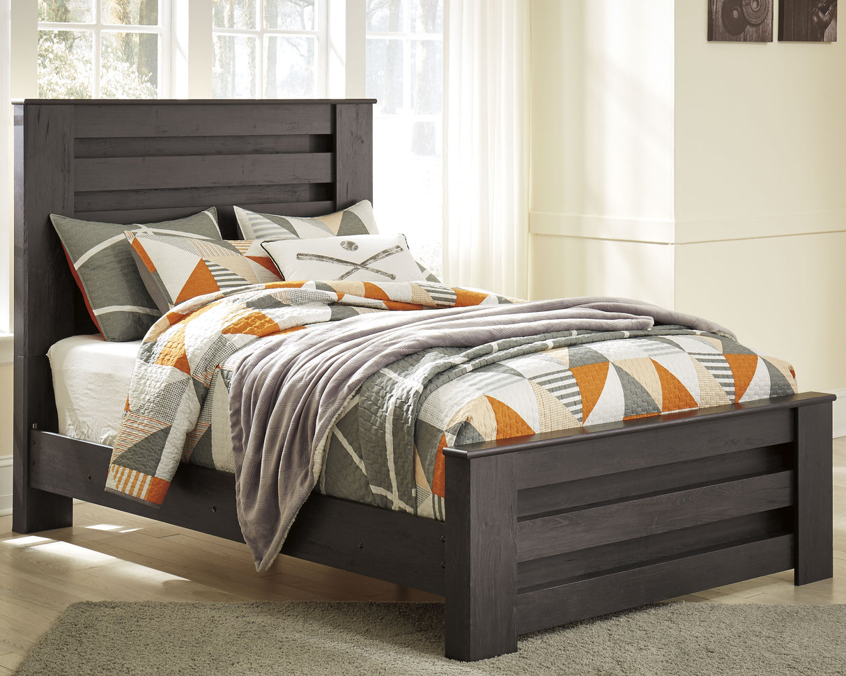 Furniture City - MS - Ashley Furniture - Brinxton Bedroom - Full Panel Bed / Charcoal - B249B5