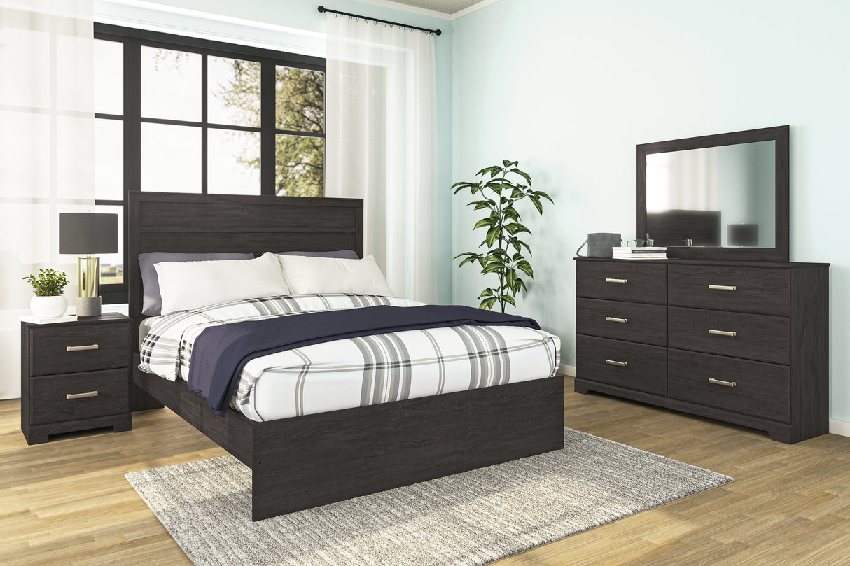 Furniture City - MS - Ashley Furniture - Belachime Bedroom - Two Drawer Night Stand / Charcoal - B2589-92