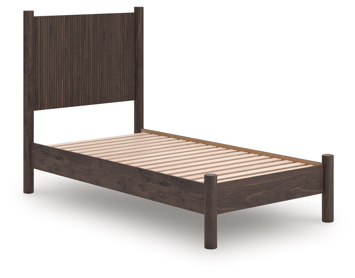 Furniture City - MS - Ashley Furniture - Pamytta Bedroom - Twin Panel Platform Bed / Brown - PCB2614B2