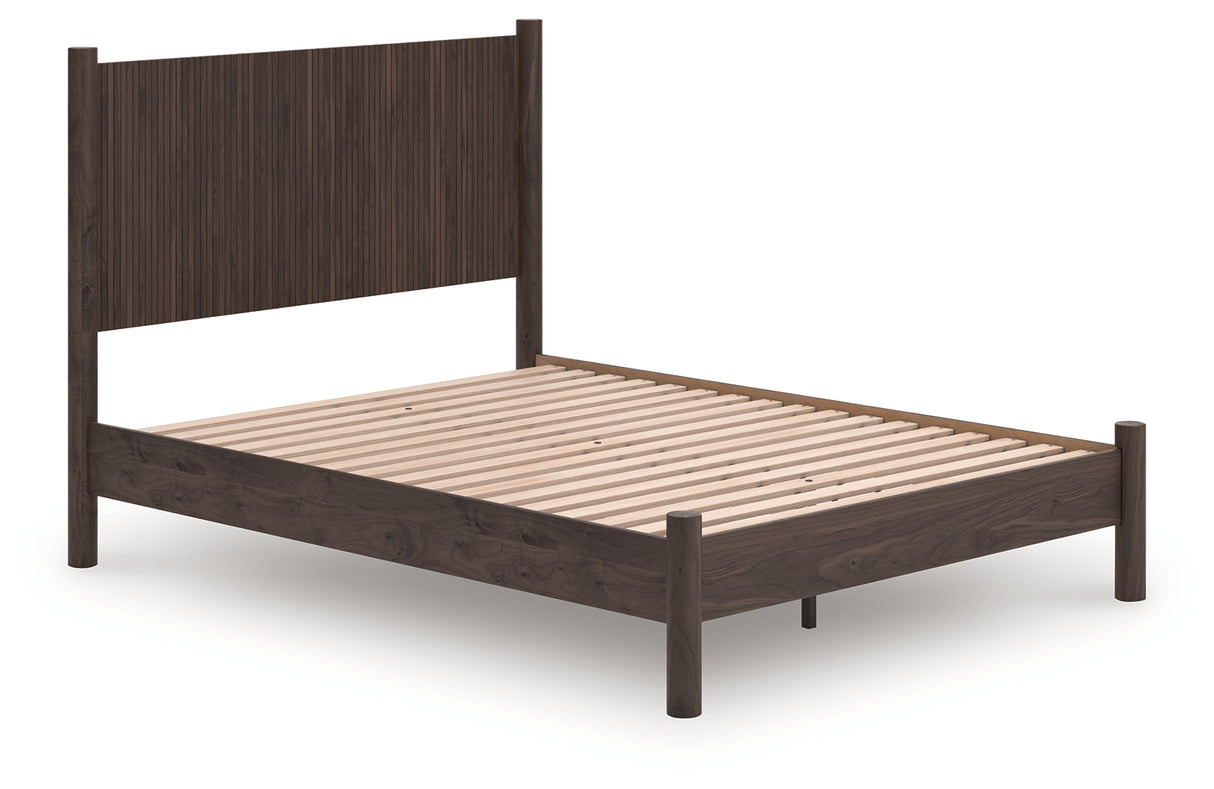 Furniture City - MS - Ashley Furniture - Pamytta Bedroom - Queen Panel Platform Bed / Brown - PCB2614B6