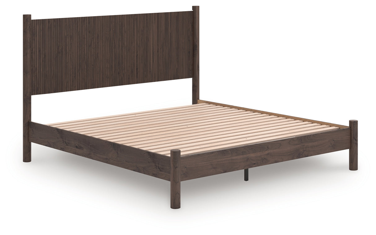 Furniture City - MS - Ashley Furniture - Pamytta Bedroom - King Panel Platform Bed / Brown - PCB2614B27