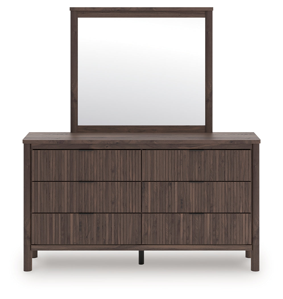 Furniture City - MS - Ashley Furniture - Pamytta Bedroom - Dresser and Mirror / Brown - PCB2614B1