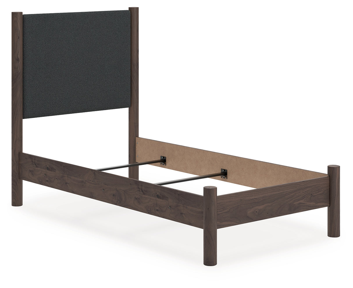 Furniture City - MS - Ashley Furniture - Pamytta Bedroom - Twin Upholstered Panel Bed / Brown - PCB2614B20