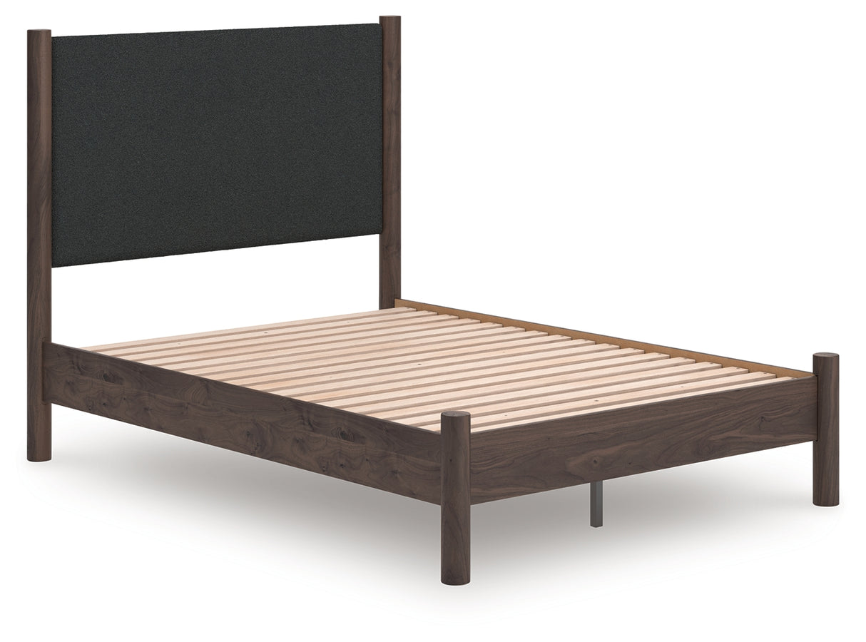 Furniture City - MS - Ashley Furniture - Pamytta Bedroom - Full Upholstered Panel Platform Bed / Brown - PCB2614B10