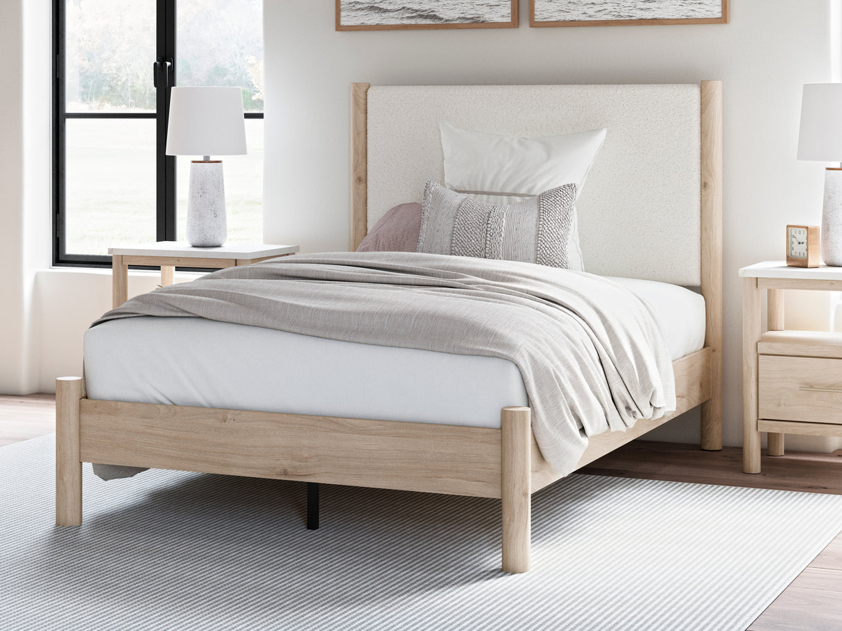 Furniture City - MS - Ashley Furniture - Cadmori Bedroom - Full Upholstered Panel Bed / Two-tone - B2615B8