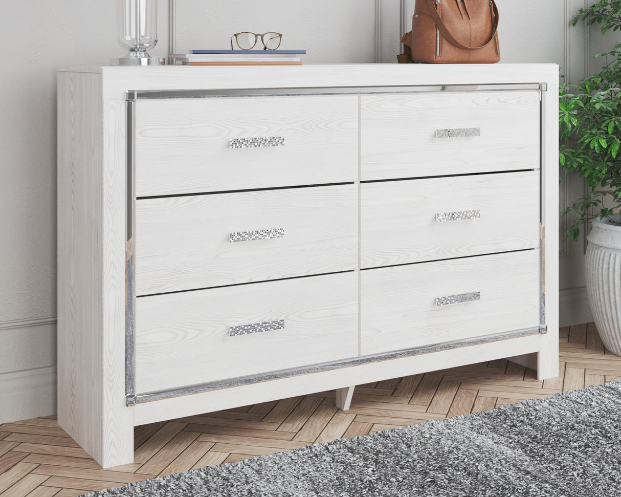 Furniture City - MS - Ashley Furniture - Altyra Bedroom - Six Drawer Dresser / White - B2640-31