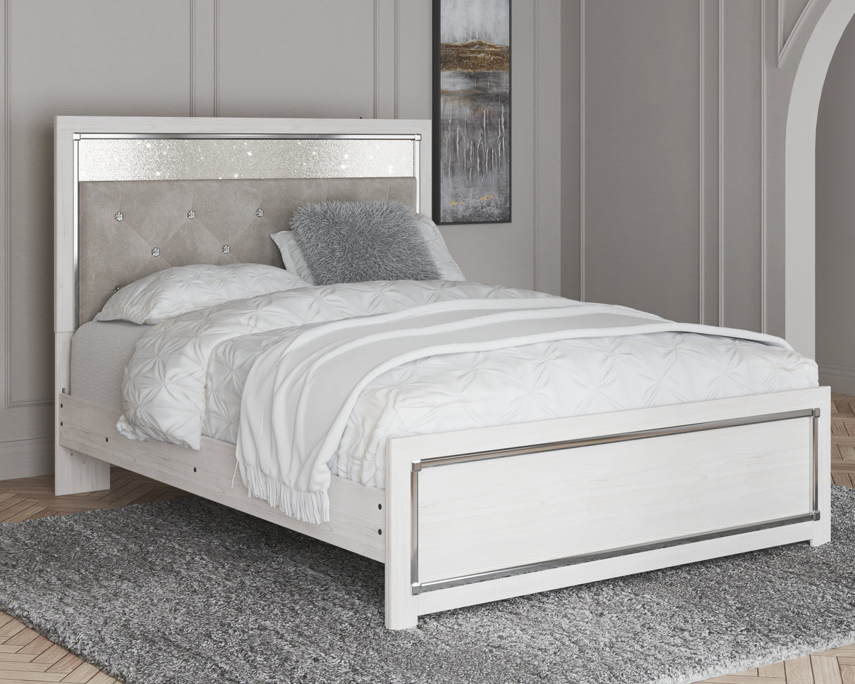 Furniture City - MS - Ashley Furniture - Altyra Bedroom - Queen Panel Bed / White - B2640B2