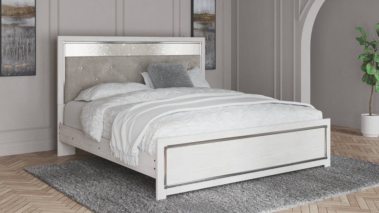 Furniture City - MS - Ashley Furniture - Altyra Bedroom - King Panel Bed / White - B2640B3