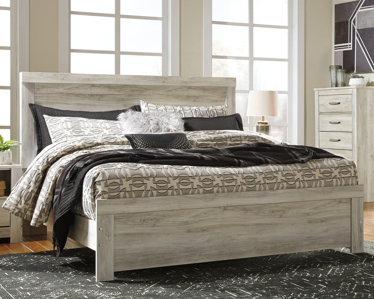 Furniture City - MS - Ashley Furniture - Bellaby Bedroom - King Panel Bed / Whitewash - B331B8