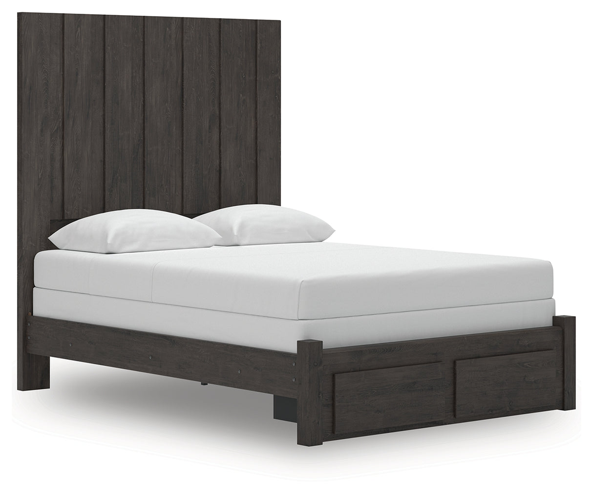 Furniture City - MS - Ashley Furniture - Fraluna Bedroom - Queen Panel Storage Bed / Charcoal - PCB3370B4
