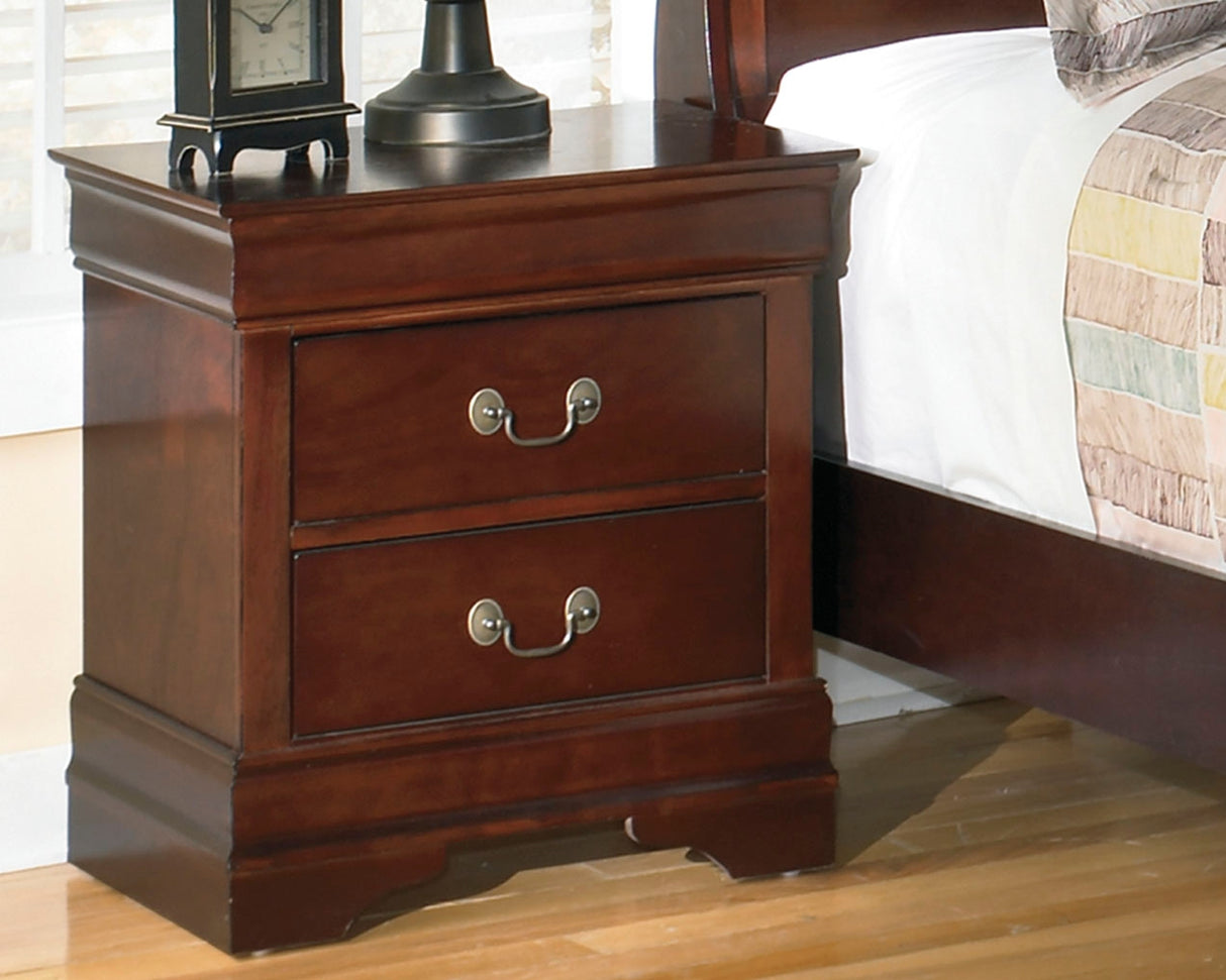 Furniture City - MS - Ashley Furniture - Alisdair Bedroom - Two Drawer Night Stand / Reddish Brown - B376-92