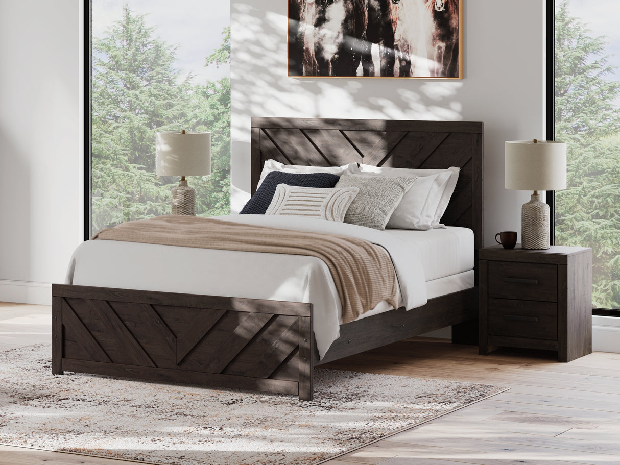Furniture City - MS - Ashley Furniture - Prendonea Bedroom - Queen Panel Bed / Charcoal - B3789B4