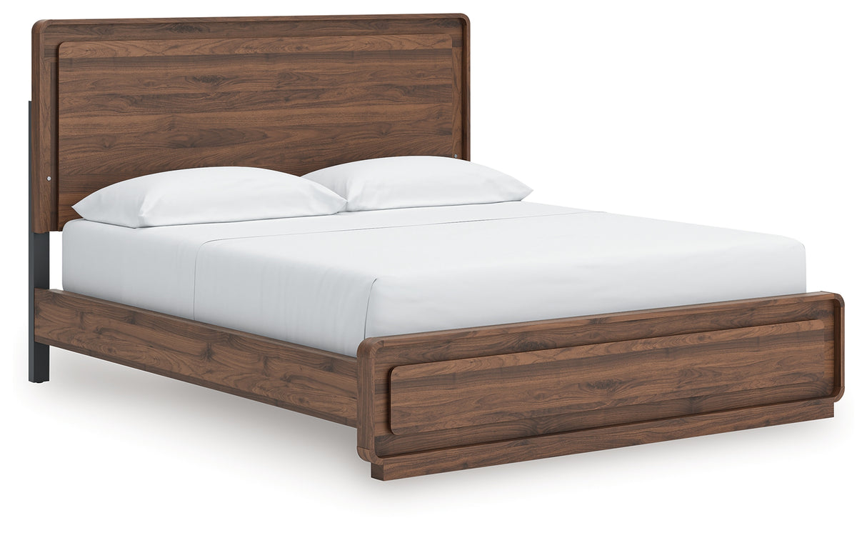 Furniture City - MS - Ashley Furniture - Fortlorn Bedroom - California King Panel Bed / Walnut Brown - PCB386B5