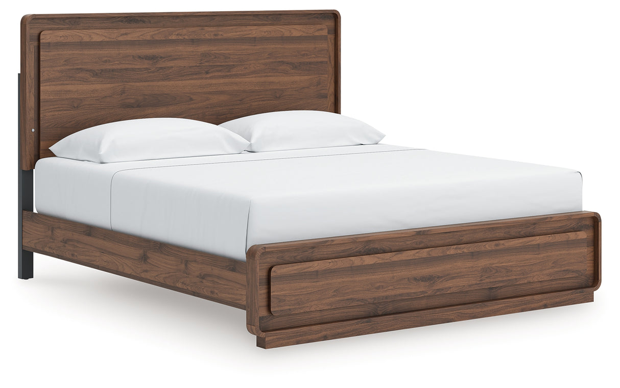Furniture City - MS - Ashley Furniture - Fortlorn Bedroom - King Panel Bed / Walnut Brown - PCB386B4