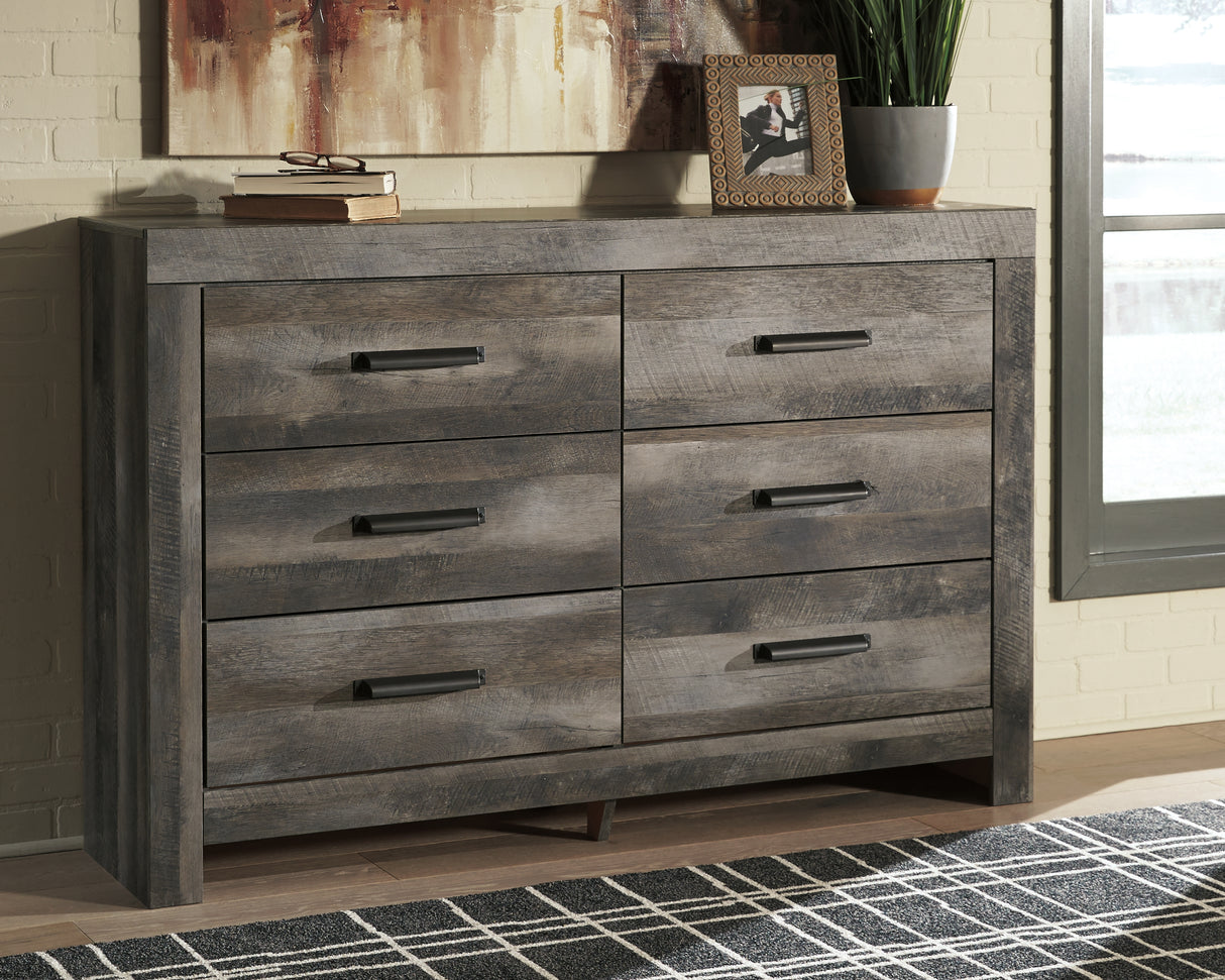 Furniture City - MS - Ashley Furniture - Wynnlow Bedroom - Six Drawer Dresser / Gray - B440-31