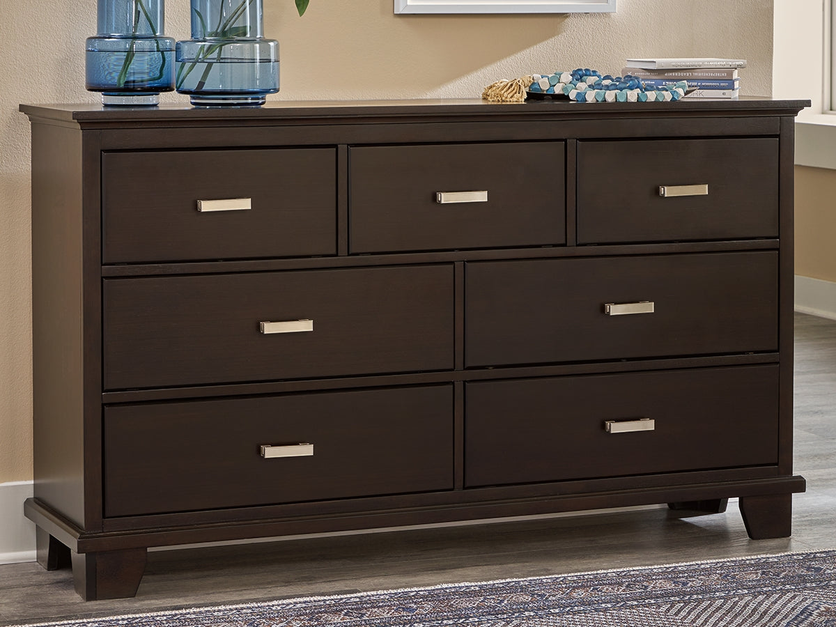 Furniture City - MS - Ashley Furniture - Covetown Bedroom - Dresser / Dark Brown - B441-31