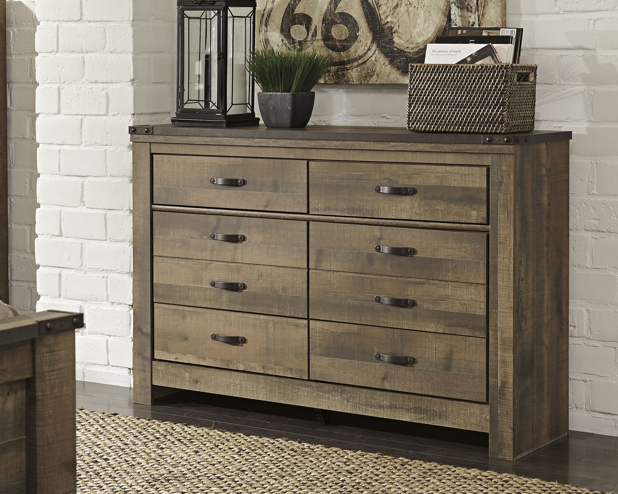 Furniture City - MS - Ashley Furniture - Trinell Bedroom - Six Drawer Dresser / Brown - B446-31
