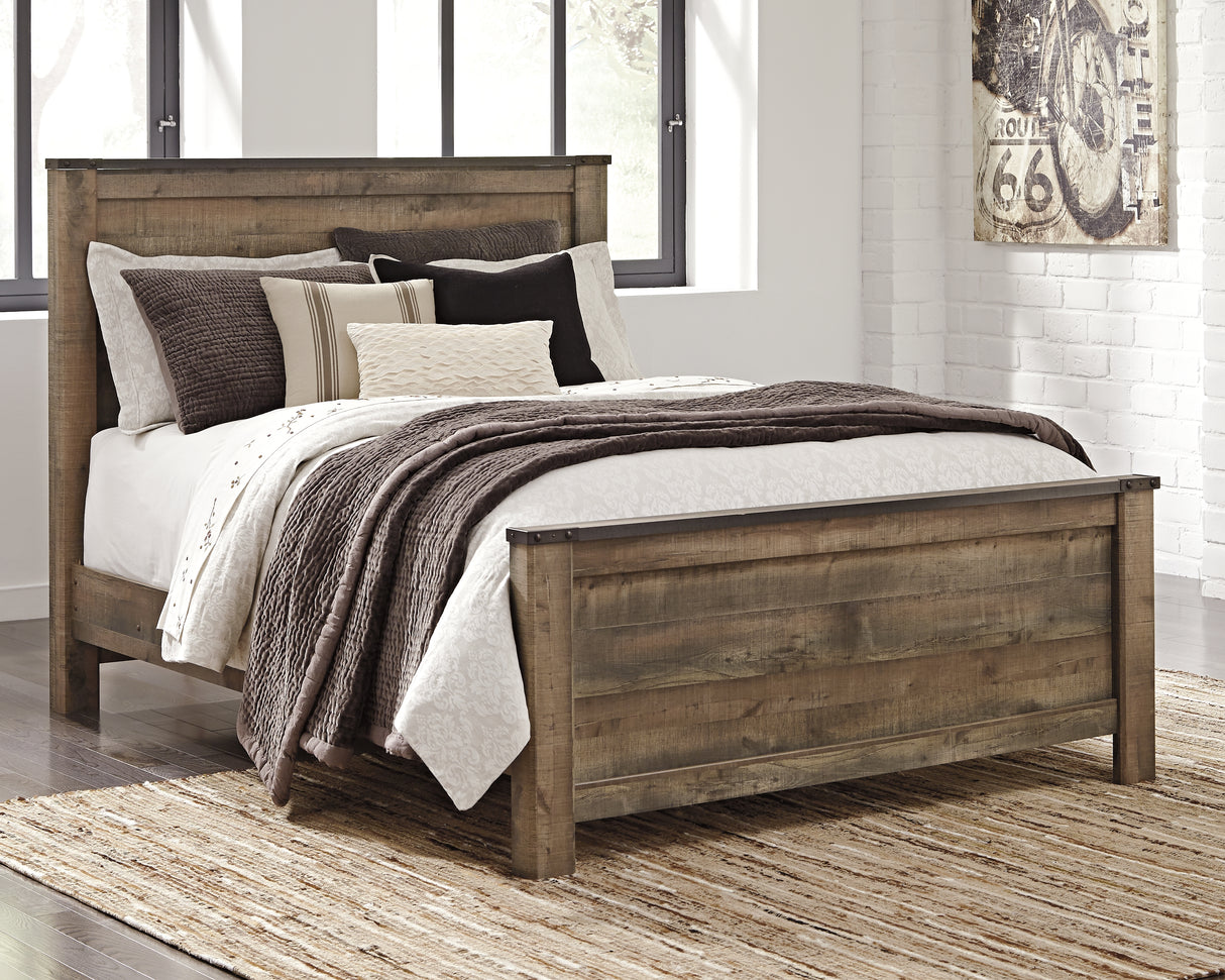 Furniture City - MS - Ashley Furniture - Trinell Bedroom - Queen Panel Bed / Brown - B446B11