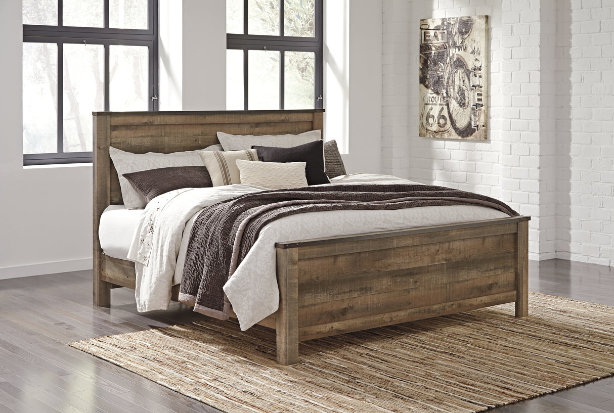 Furniture City - MS - Ashley Furniture - Trinell Bedroom - King Panel Bed / Brown - B446B23