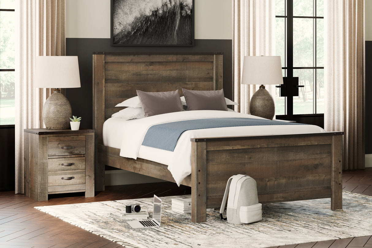 Furniture City - MS - Ashley Furniture - Trinell Bedroom - Full Panel Bed / Brown - B446B3