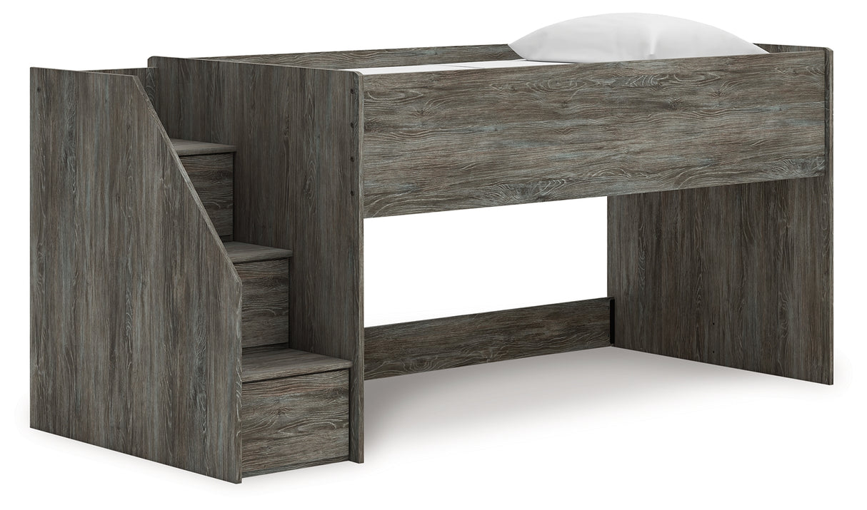 Furniture City - MS - Ashley Furniture - Frandern Bedroom - Twin Loft Bed / Gray - B4480B12
