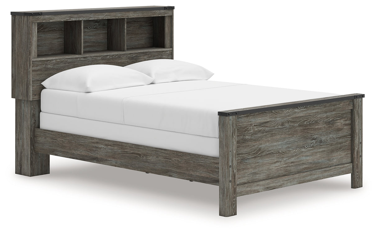 Furniture City - MS - Ashley Furniture - Frandern Bedroom - Full Bookcase Panel Bed / Gray - B4480B3