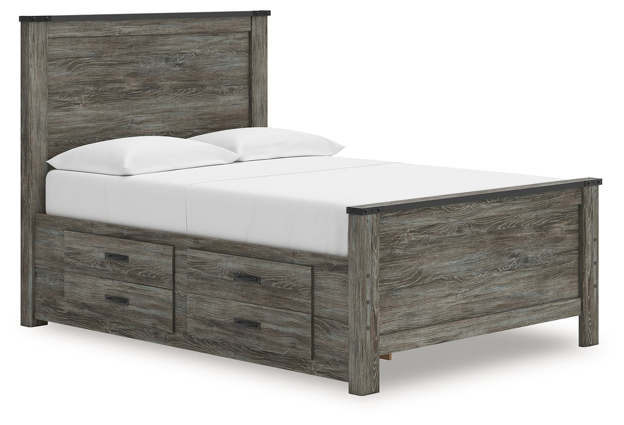 Furniture City - MS - Ashley Furniture - Frandern Bedroom - Full Panel Bed with Storage / Black/Gray - B4480B24