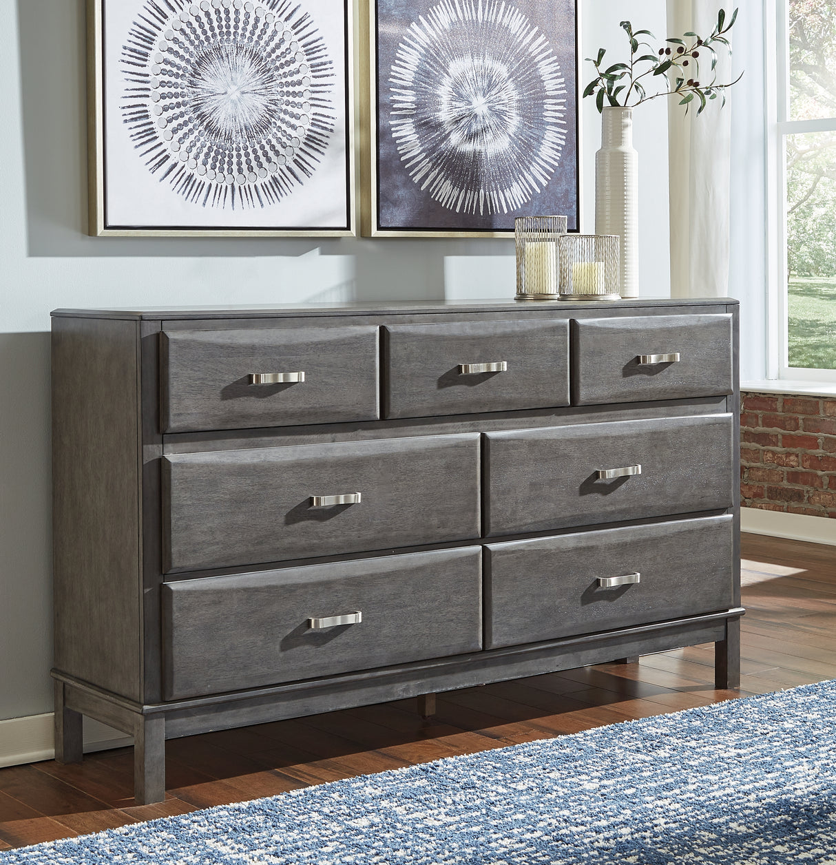 Furniture City - MS - Ashley Furniture - Caitbrook Bedroom - Dresser / Gray - B476-31