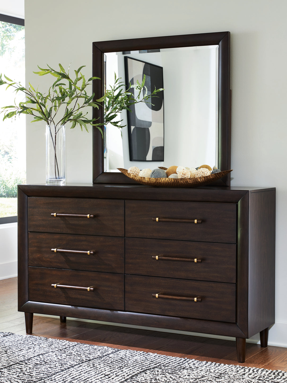 Furniture City - MS - Ashley Furniture - Dantenton Bedroom - Dresser and Mirror - B611B1