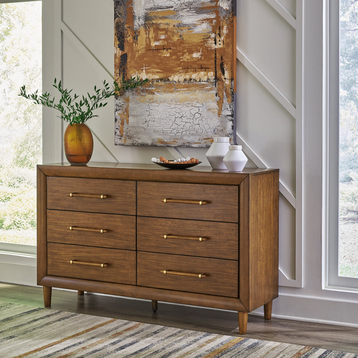 Furniture City - MS - Ashley Furniture - Lyncott Bedroom - Dresser / Brown - B615-31