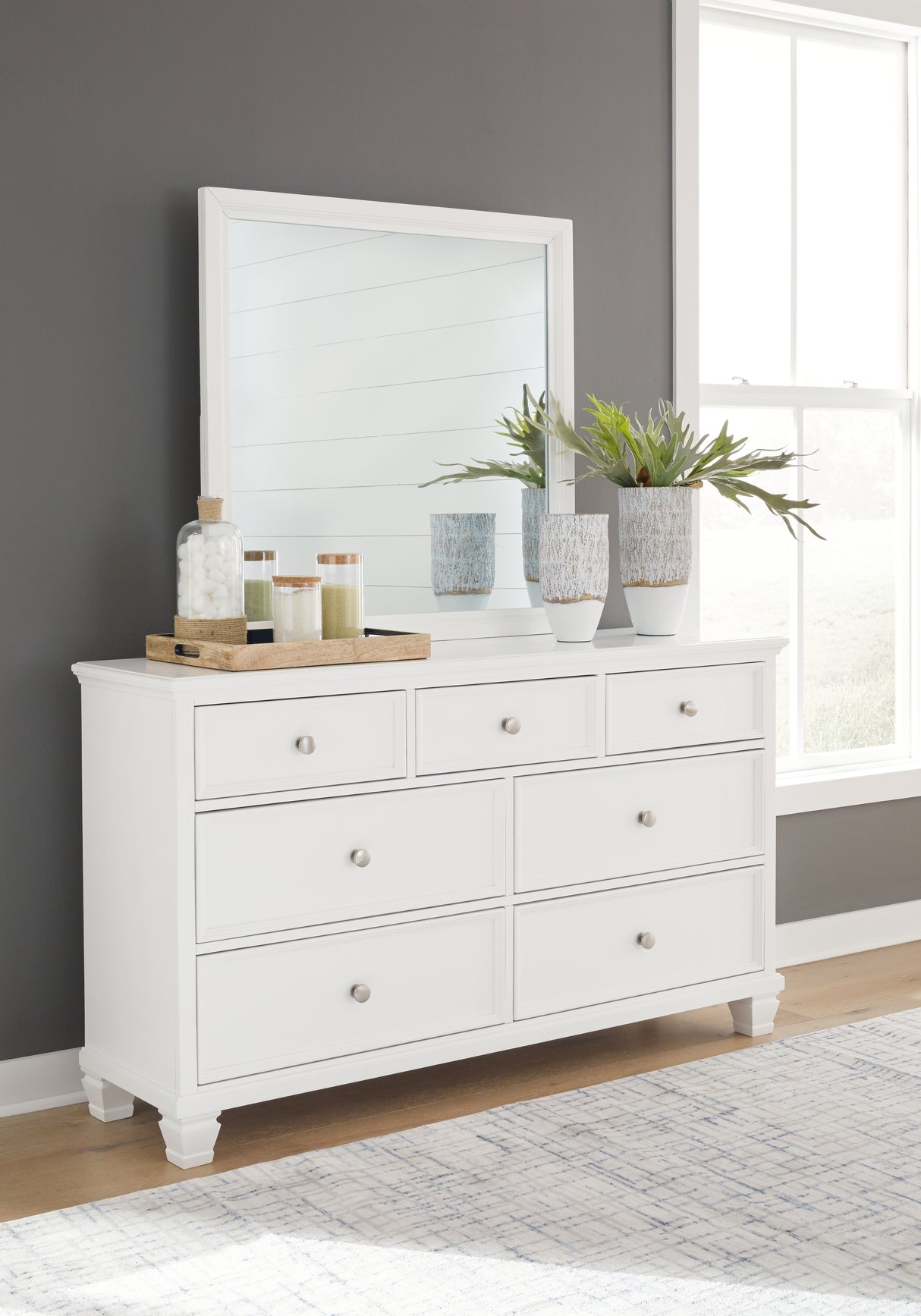 Furniture City - MS - Ashley Furniture - Fortman Bedroom - Twin Panel Storage Bed / White - B680B24