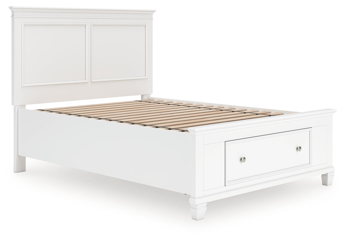 Furniture City - MS - Ashley Furniture - Fortman Bedroom - Full Panel Storage Bed / White - B680B25