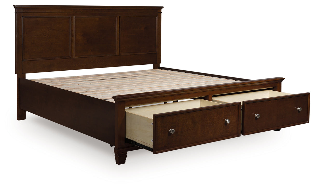 Furniture City - MS - Ashley Furniture - Danabrin Bedroom - King Panel Storage Bed / Brown - B685B18