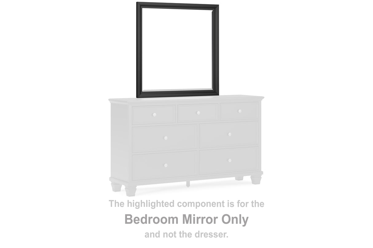 Furniture City - MS - Ashley Furniture - Lanolee Bedroom - Bedroom Mirror / Black - B687-36