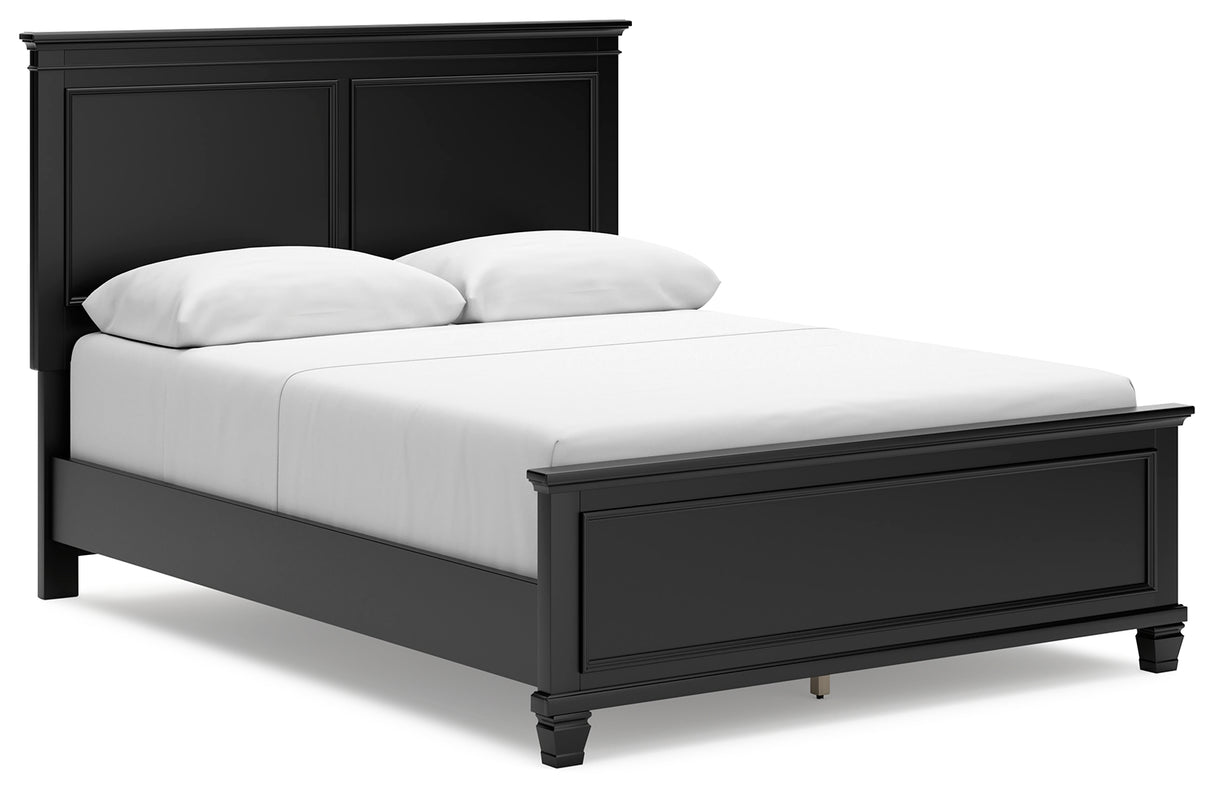 Furniture City - MS - Ashley Furniture - Lanolee Bedroom - Queen Panel Bed / Black - B687B6