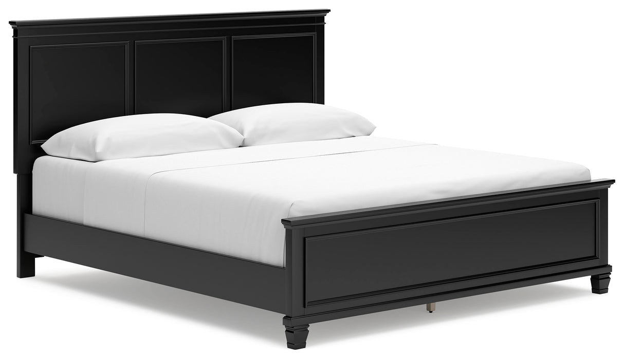 Furniture City - MS - Ashley Furniture - Lanolee Bedroom - California King Panel Bed / Black - B687B9
