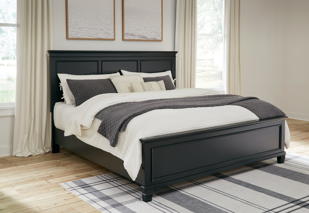 Furniture City - MS - Ashley Furniture - Lanolee Bedroom - King Panel Bed / Black - B687B8