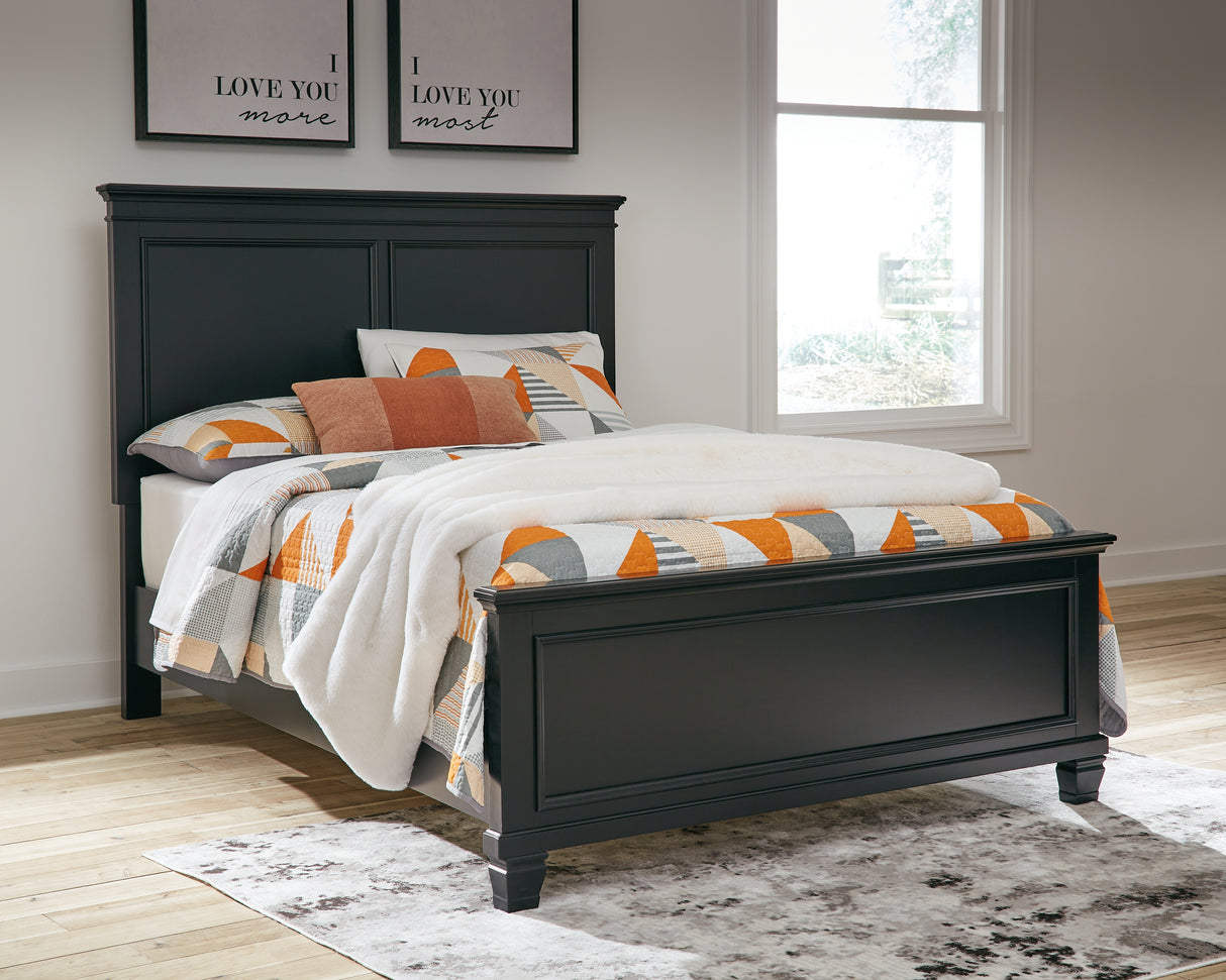 Furniture City - MS - Ashley Furniture - Lanolee Bedroom - Full Panel Bed / Black - B687B4
