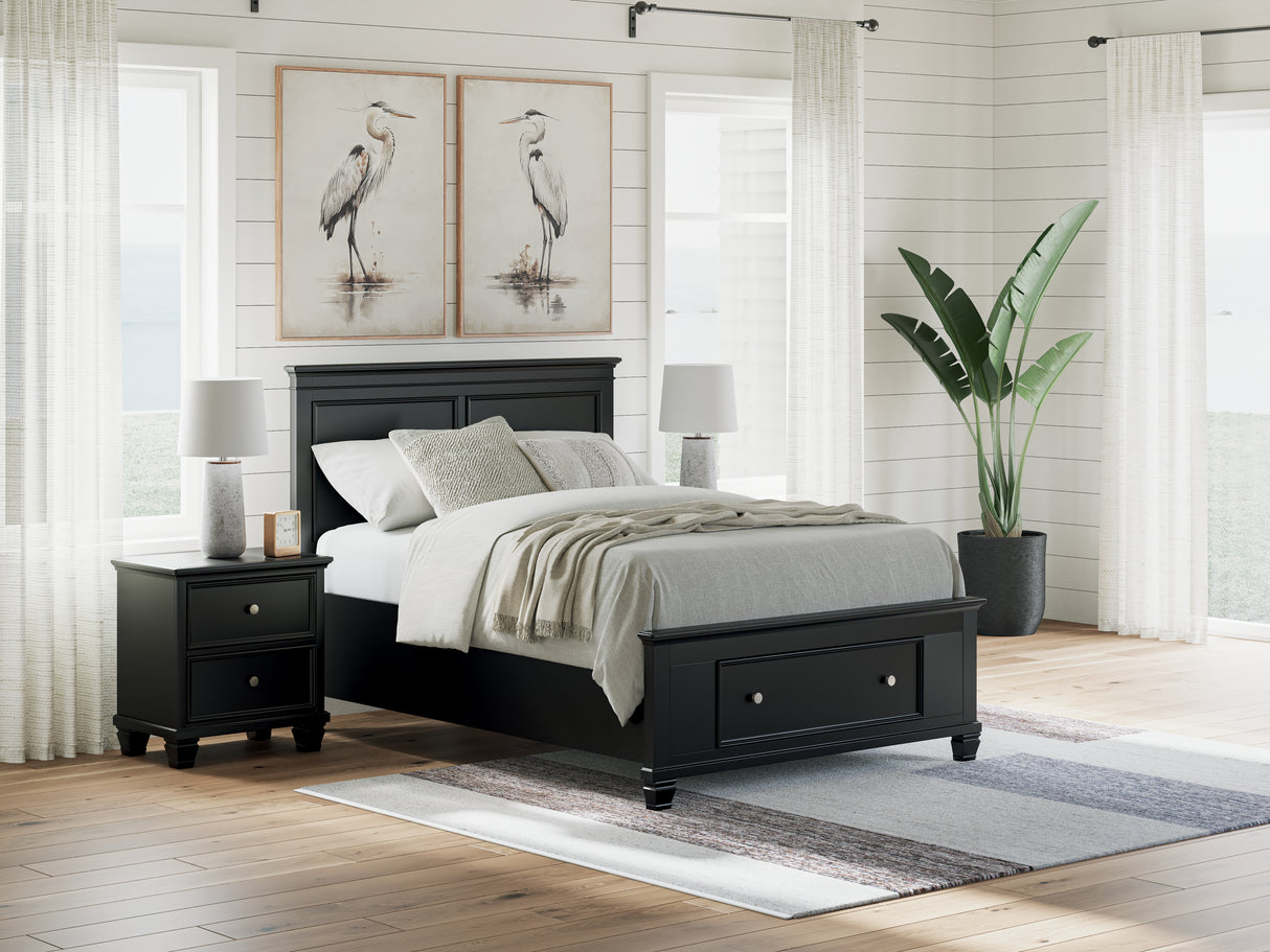 Furniture City - MS - Ashley Furniture - Lanolee Bedroom - Full Panel Storage Bed / Black - B687B22