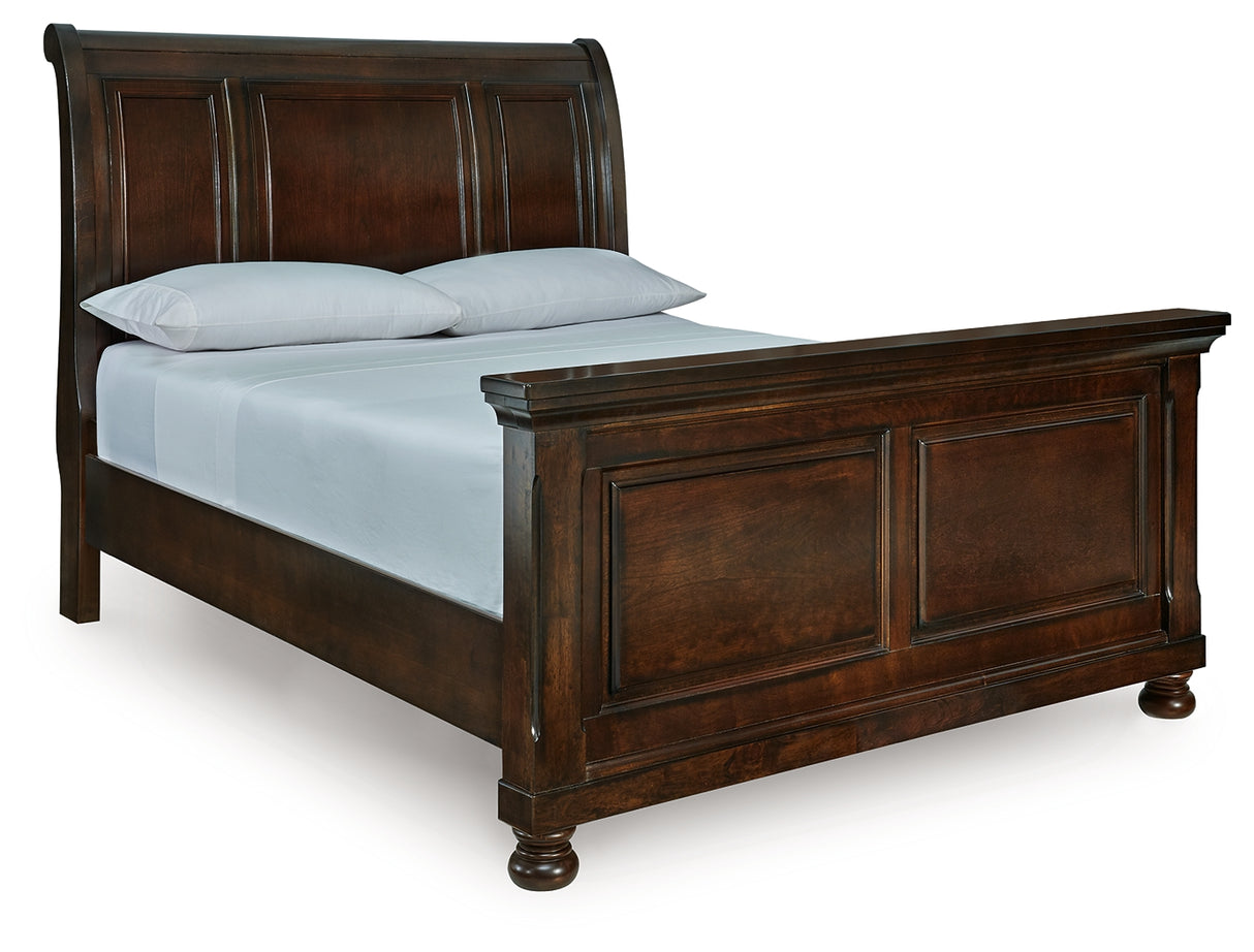Furniture City - MS - Ashley Furniture - Porter Bedroom - Queen Sleigh Bed / Rustic Brown - B697B48